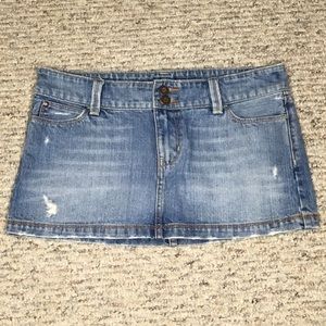 Hollister Short Distressed Jean Skirt Small